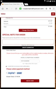 Caspian Pizza Heywood screenshot 6