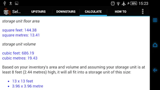 Self Storage Unit Size screenshot 3