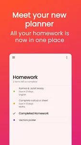 Simpliplan: homework planner screenshot 0