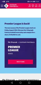 Telegraph Fantasy Football screenshot 1