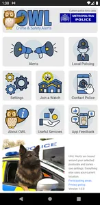 OWL crime alerts from police screenshot 1