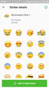 3D Emoji Stickers for WhatsApp screenshot 3