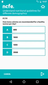 Exercise and nutrition screenshot 1