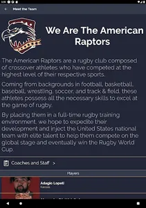 American Raptors Rugby screenshot 9