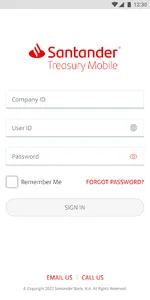 Santander Treasury Mobile screenshot 0