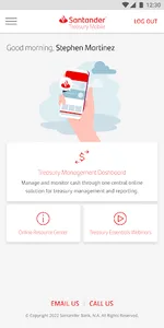 Santander Treasury Mobile screenshot 1