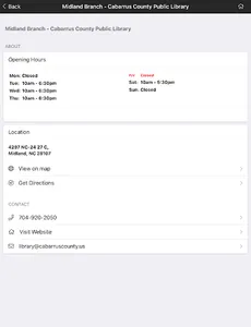 Cabarrus County Public Library screenshot 17