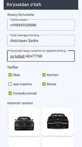 Milliy taxi driver screenshot 3