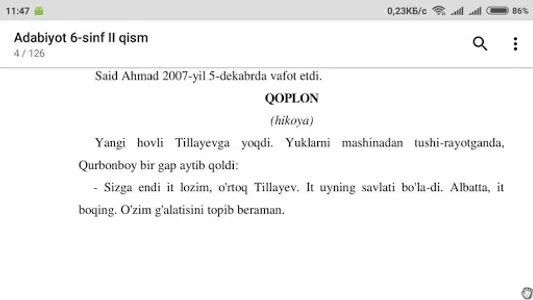 Adabiyot 6-sinf. II qism screenshot 5