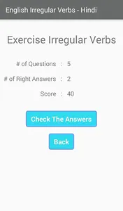 English Irregular Verbs - Hind screenshot 19