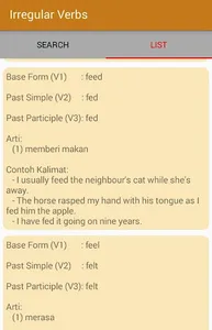 Belajar Irregular Verbs screenshot 2