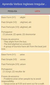 Aprenda Verbos Ingleses Irregu screenshot 2