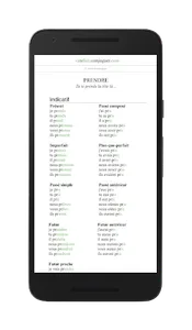 French verb conjugator screenshot 1