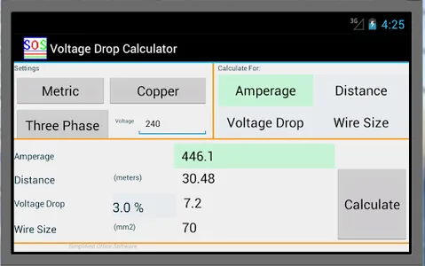 Voltage Drop Calculator screenshot 3