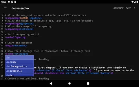 VerbTeX Pro LaTeX Editor screenshot 4