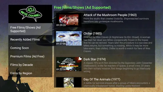 Scifi Movie Channel screenshot 3