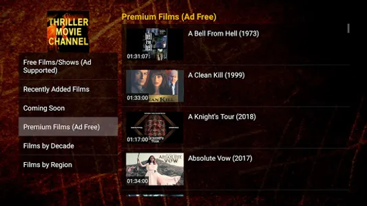 Thriller Movie Channel screenshot 11