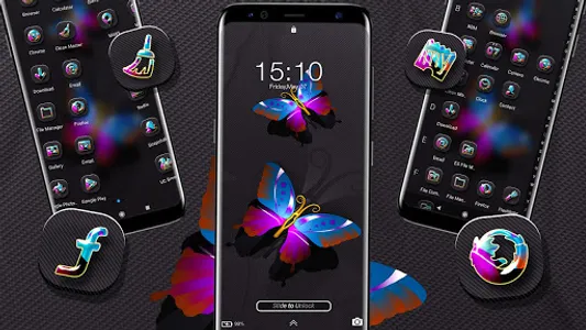 Blue Pink Butterfly Theme screenshot 3