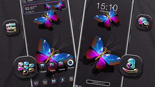 Blue Pink Butterfly Theme screenshot 4