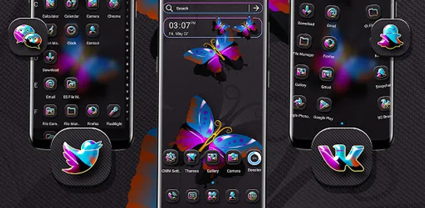 Blue Pink Butterfly Theme screenshot 6