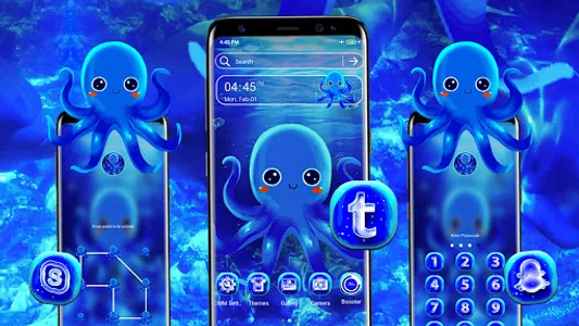 Cute Octopus Theme screenshot 1