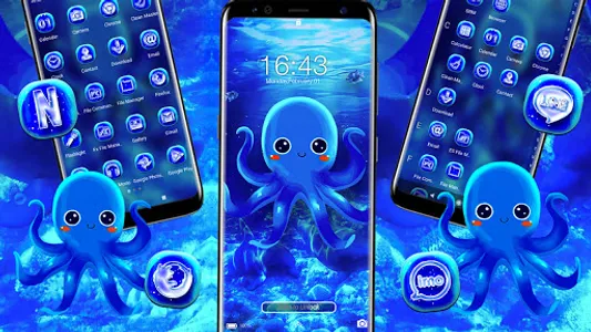 Cute Octopus Theme screenshot 3