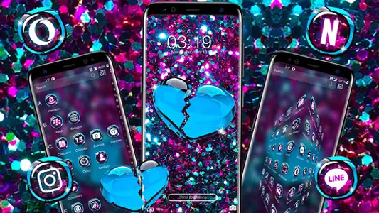 Glitter Broken Heart Theme screenshot 3