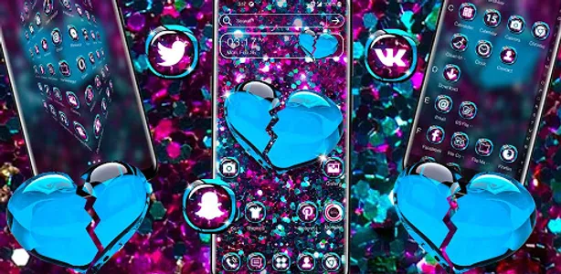 Glitter Broken Heart Theme screenshot 5