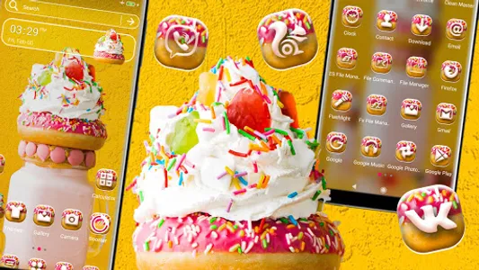 Ice Cream Yellow Theme screenshot 0