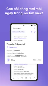 Công việc trên Giupchame screenshot 3