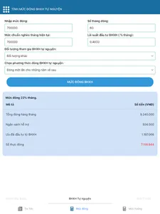 iCheDoBHXH - Tính mức đóng, mứ screenshot 18
