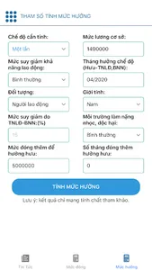 iCheDoBHXH - Tính mức đóng, mứ screenshot 5