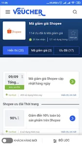 Voucher, Mã giảm giá và khuyến screenshot 1
