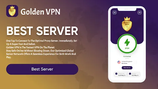 Golden VPN: Hotspot Proxy VPN screenshot 1