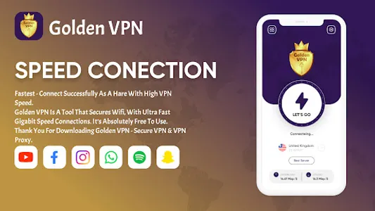 Golden VPN: Hotspot Proxy VPN screenshot 2