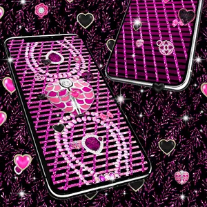 Black pink glitter wallpapers screenshot 21