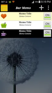 Simple Memo on Status Bar screenshot 0