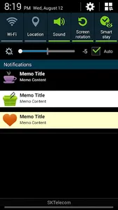 Simple Memo on Status Bar screenshot 1