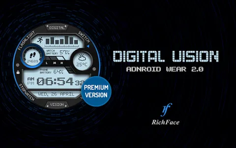 Digital Vision Watch Face screenshot 0