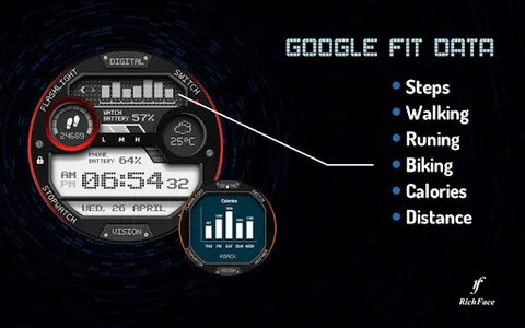 Digital Vision Watch Face screenshot 2