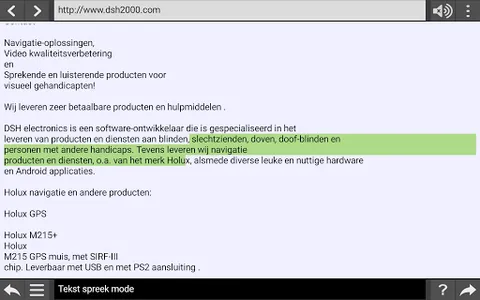 Speaking Browser screenshot 4