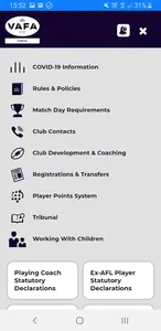 VAFA Portal screenshot 2