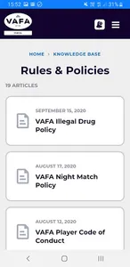 VAFA Portal screenshot 3