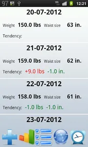 Weight Diary screenshot 2