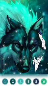 Wolf Coloring Book Color Game screenshot 2