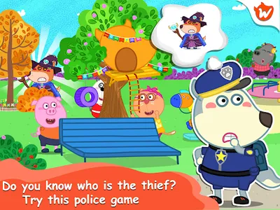 Wolfoo Police And Thief Game screenshot 12