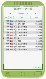 どんぶりこづかい帳　～選んで入力かんたんお金管理～ screenshot 2