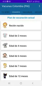 Mosa: Vacunas (PAI) colombia screenshot 2