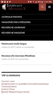 Journaux Mondiaux screenshot 0