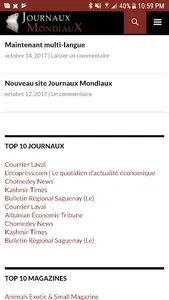 Journaux Mondiaux screenshot 2